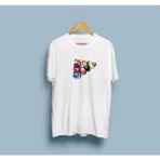 Oversize Bilardo Topları Unisex T-Shirt - XL - Beyaz