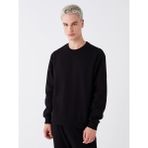 Oversize Bisiklet Yaka Uzun Kollu Erkek Sweatshirt - Dropsuz - New Black