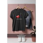 Oversize Black Stethoscope Steteskop Tasarımlı Unisex T-Shirt
