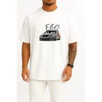 Oversize Bmw E60 M5 Rider Göğüs Baskılı Unisex T-Shirt
