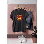 Oversize Compact Disc LED Zeppelin Tasarımlı Unisex T-Shirt - XL - Siyah