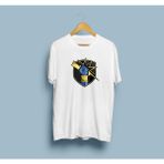 Oversize E-Sport Logo Tasarım Unisex T-Shirt - Beyaz