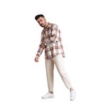 OVERSİZE ERKEK ODUNCU EKOSELİ GÖMLEK TURUNCU M