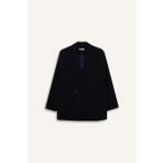 Oversize Geniş Kalıp Basic Düz Blazer Ceket