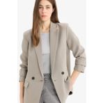 Oversize Geniş Kalıp Kruvaze Yaka Blazer Ceket