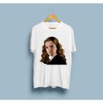Oversize Hermione Granger Tasarım Unisex T-Shirt - Beyaz