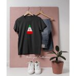 Oversize Iran Bayrağı Tasarımlı Unisex T-Shirt - XL - Siyah