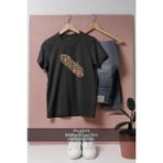 Oversize Iskambil Kağıt Logoları Tasarımlı Unisex T-Shirt - Siyah - XL