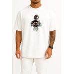 Oversize Joker Heath Ledger The Dark Knight Harley Quinn Batman Göğüs Tasarımlı Unisex T-Shirt
