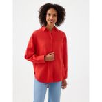 Oversize Kadın Gömlek U.kol - XS - Kırmızı