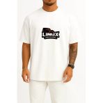 Oversize Kali Linux Göğüs Baskılı Unisex T-Shirt