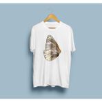Oversize Kelebek Kanadı 2 Tasarım Unisex T-Shirt - Beyaz