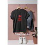 Oversize Kemal Atatürk Vektörel Tasarımlı Unisex T-Shirt - XL - Siyah