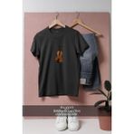 Oversize Keman Müzik Aleti Tasarımlı Unisex T-Shirt - XL - Siyah