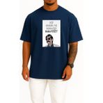 Oversize Kurtlar Vadisi Pala Göğüs Tasarımlı Unisex T-Shirt - Lacivert