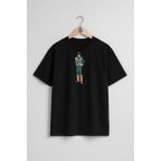 Oversize Might Guy Kakashi Hatake Naruto Uzumaki Göğüs Tasarımlı Unisex T-Shirt - Siyah