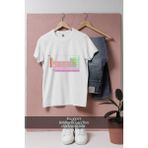Oversize Periyodik Tablo Tasarımlı Unisex T-Shirt - Beyaz - XL