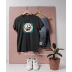 Oversize Rigby Desktop Cartoon Tasarımlı Unisex T-Shirt - Siyah