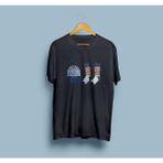 Oversize Şapka Çorap Kış Tasarım Unisex T-Shirt - XL - Siyah
