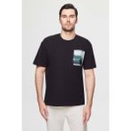 Oversize Siyah Baskılı %100 Pamuk T-shirt 2EC14ORT05210 - 2XL