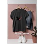 Oversize Star Wars Darth Vader, Anakin Tasarımlı Unisex T-Shirt - Siyah
