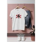 Oversize Tokyo Ghoul Anime Ken Kaneki Tasarımlı Unisex T-Shirt - Beyaz
