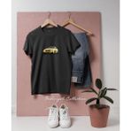Oversize Yellow Bmw 3 Series F30 Coupe Tasarımlı Unisex T-Shirt - XL - Siyah