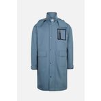 OVERSIZED SIRT DESEN BASKILI CEPLI PARDESU MAVI