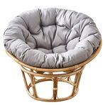 Overstuffed Sandalye Minderi Yuvarlak Kaymaz Koltuk Pedi Askılı Yıkanabilir Yumurta Yuvası Sandalye Pedi İç/Dış Mekan Kullanımı için 50x50 cm Beyaz