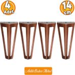 Ovit Metal Antik Bakır 14 Cm Mobilya Koltuk Kanepe Konsol Tv Ünitesi Yükseltici Ayağı Ayakları 4 Adet