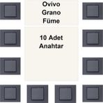 Ovivo Grano 10 Adet Füme Anahtar