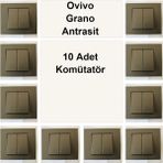 Ovivo Grano Antrasit 10 Adet Komütatör