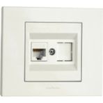 Ovivo Grano Beyaz Data Prizi+ Çerçeve (1*cat6 RJ45 Jaklı)