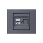 OVİVO Grano Füme Tekli Data Prizi 1*rj45 Cat6 (İNTERNET PRİZİ)