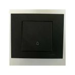 Ovivo - Grano Light Anahtar Mekanizma+Çerçeve ( Metalik Siyah) 600-000217-205