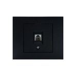 Ovivo - Grano Nümeris Telefon Prizi Mekanizma+Çerçeve (Metalik Siyah) 600-000312-222
