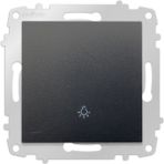 Ovivo Grano Siyah Light Çerçevesiz Zil Anahtarı