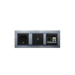 Ovivo Ovivo Quantum Gümüş 3'Lü Set Topraklı Priz, F Konnektör Ve Nümeris Cat3 Telefon Priz Set