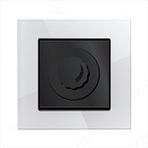 Ovivo Prime Elements Akrilik Cam Dimmer Anahtar / Beyaz-siyah