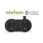 Ovivo Xone Antrasit İikili Topraklı Priz Sıva Üstü