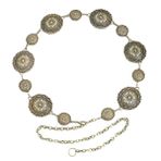 OVOY Moda Altın Batı Cowgirl Concho Kemer Kadınlar Kızlar için - Elbiseler Kot Pantolon için Metal Zincir Kemer, Altın, For Waist 26''-40''