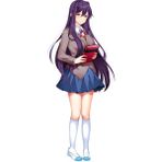 Owl Bag Anime- Yuri Doki Doki Desenli Sarılma Yastığı ( Hugging Pillow) Kılıfı - Beyaz - 50 x 140