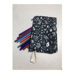 Owl Bag Gotik Witch Desenli Tasarım Bez Kalemlik - Cüzdan