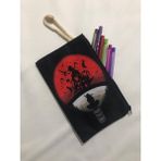 Owl Bag Naruto Logo Desenli Tasarım Bez Kalemlik - Cüzdan