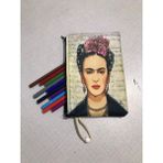 Owl Bag Özgür Kadın Desenli Tasarım Bez Kalemlik - Cüzdan