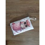 Owl Bag Sevimli Pembiş Baykuş Desenli Tasarım Bez Kalemlik-Cüzdan