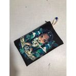Owl Bag Wednesday Adams Desenli Tasarım Bez Kalemlik-Cüzdan