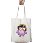 Owl Baykuş Tarz Şapka Iki Tarafı Kalıcı Baskılı Yıkanabilir Okul Plaj Omuz Bez Çantası