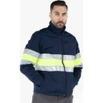 Owl Çift Sıra Reflektörlü Neon Softshell Mont - 3XL - Sarı - Lacivert
