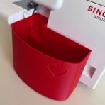 Owl Global Singer Overlok Makinası Çöp Kutusu Xl 14SH 654- 14SH 754 -14HD 854- HD 0405S- S 010L Modellerine uygundur - Kırmızı